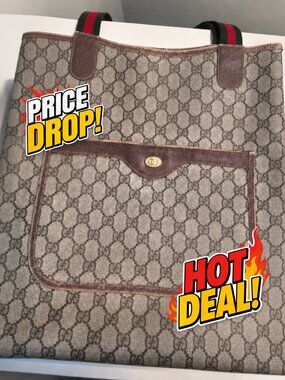 Vintage Gucci GG Supreme Large Web Shopper Tote—UNISEX Style 40410